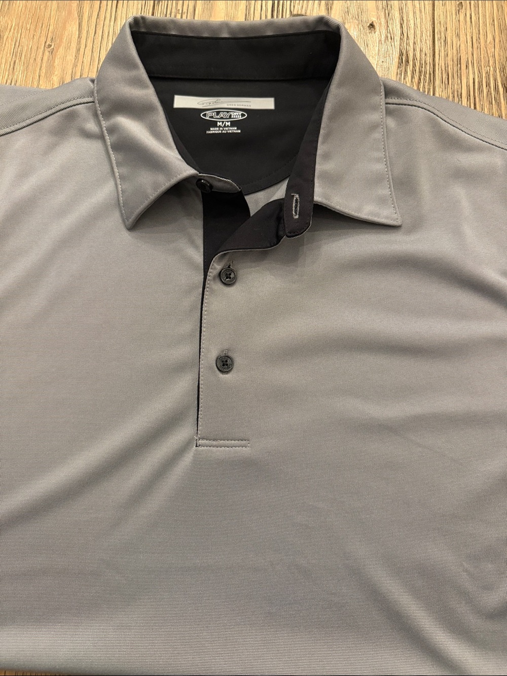 Greg Norman Gray Men's Polo Shirt - Performance Short Sleeve